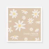 Bohemian Daisy Flower Napkins Servet (Voorkant)