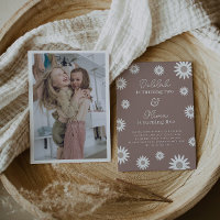 Bohemian Daisy Photo Joint Birthday Invitation