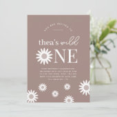 Bohemian Daisy Wild Uitnodiging van één dag (Staand voorkant)