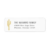 Bohemian Desert Cactus Adres Label (Voorkant)