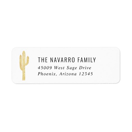 Bohemian Desert Cactus Adres Label (Voorkant)