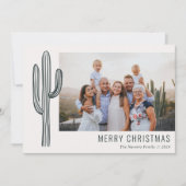 Bohemian Desert Cactus Family Foto Holiday Kaart (Voorkant)