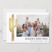Bohemian Desert Cactus Family Photo Holiday Card Feestdagenkaart (Voorkant)