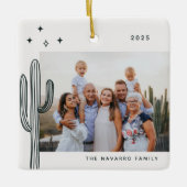 Bohemian Desert Cactus Photo Ceramic Ornament (Voorkant)