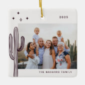 Bohemian Desert Cactus Photo Ceramic Ornament (Voorkant)