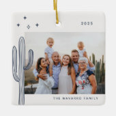 Bohemian Desert Cactus Photo Ceramic Ornament (Voorkant)