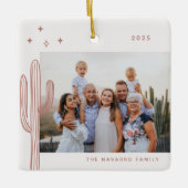 Bohemian Desert Cactus Photo Ceramic Ornament (Voorkant)