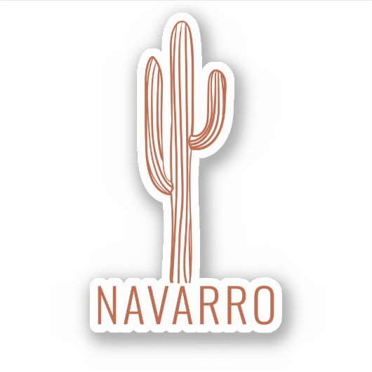 Bohemian Desert Cactus Sticker (Voorkant)