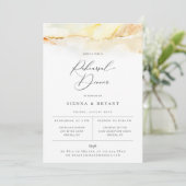 Bohemian Desert Waterverf Rehearsal Dinner Aankondiging (Staand voorkant)