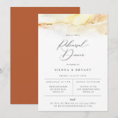 Bohemian Desert Waterverf Rehearsal Dinner Aankondiging (Voorkant / Achterkant)