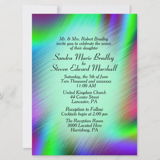 Bohemian Design Wedding Invitation 6,5 x 8,75 inch Kaart (Voorkant)