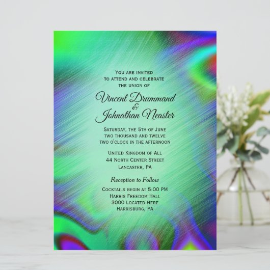 Bohemian Design Wedding Invitations Kaart (Staand voorkant)