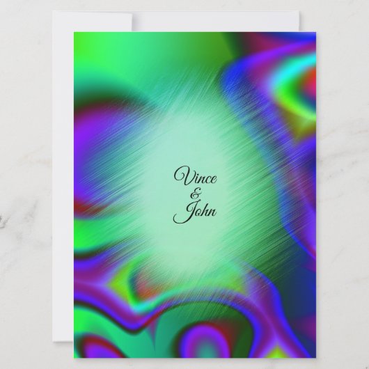 Bohemian Design Wedding Invitations Kaart (Achterkant)