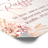 Bohemian Diaper Raffle Boho Baby shower Sprinkle Poster (Hoek)