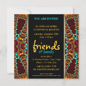 Bohemian Diva Special Event Party Invitation Kaart (Achterkant)