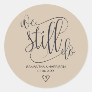 Bohemian doen we nog steeds, bruiloft Jubileum Ronde Sticker