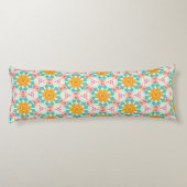 Bohemian Dream Aqua Roze Sinaasappel Body Pillow Lichaamskussen (Achterkant)