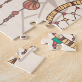 Bohemian Dream Catcher Naadloos Handgetekend Legpuzzel (Zijkant)