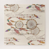 Bohemian Dream Catcher Naadloos Handgetekend Legpuzzel (Horizontaal)