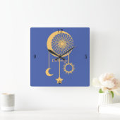 Bohemian Dream Catcher Thunder_Cove Vierkante Klok (Huis)