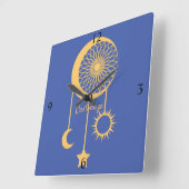 Bohemian Dream Catcher Thunder_Cove Vierkante Klok (Hoek)