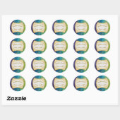 Bohemian Dreams Ombre Netwerken Ronde Sticker (Vel)
