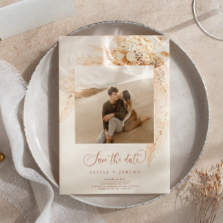 Bohemian Dried Flowers and Pampas Grass Foto Kaart