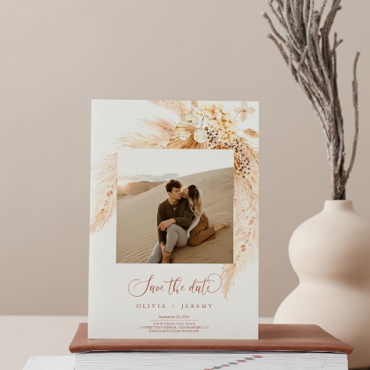 Bohemian Dried Flowers and Pampas Grass Foto Kaart