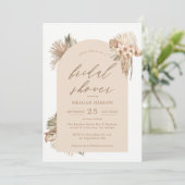 Bohemian Dried Palm Leaves Vrijgezellenfeest Invit Kaart (Staand voorkant)