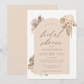 Bohemian Dried Palm Leaves Vrijgezellenfeest Invit Kaart (Voorkant / Achterkant)