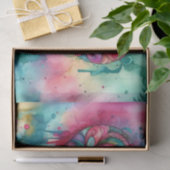 Bohemian Drippy Waterverf Heart | ontkoppelpapier Tissuepapier (Geschenk)