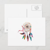 Bohemian Drocatcher in Vibrant Waterverf Paint Briefkaart (Voorkant / Achterkant)