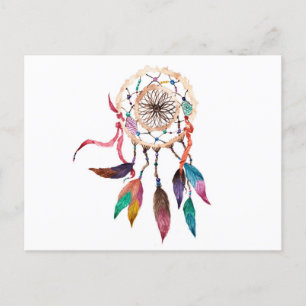 Bohemian Drocatcher in Vibrant Waterverf Paint Briefkaart