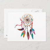 Bohemian Drocatcher in Vibrant Waterverf Paint Briefkaart (Voorkant / Achterkant)