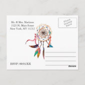 Bohemian Drocatcher in Vibrant Waterverf Paint Briefkaart (Achterkant)