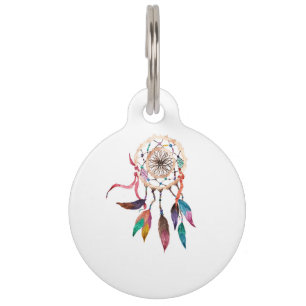 Bohemian Drocatcher in Vibrant Waterverf Paint Huisdierpenning