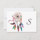 Bohemian Drocatcher in Vibrant Waterverf Paint Kaart (Achterkant)