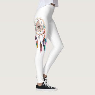 Bohemian Drocatcher in Vibrant Waterverf Paint Leggings