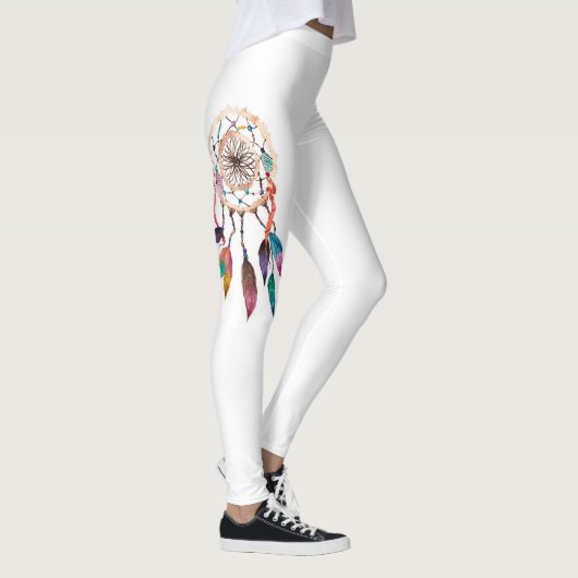Bohemian Drocatcher in Vibrant Waterverf Paint Leggings (Rechts)