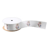 Bohemian Drocatcher in Vibrant Waterverf Paint Satijnen Lint (Spoel)