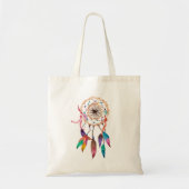 Bohemian Drocatcher in Vibrant Waterverf Paint Tote Bag (Voorkant)