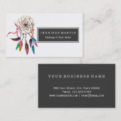 Bohemian Drocatcher in Vibrant Waterverf Paint Visitekaartje (Voorkant / Achterkant)