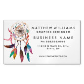 Bohemian Drocatcher in Vibrant Waterverf Paint Visitekaartje Magneet (Voorkant)