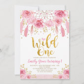 Bohemian Drocatcher Pink Gold Wild Op een dag Kaart (Voorkant)