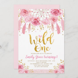 Bohemian Drocatcher Pink Gold Wild Op een dag Kaart