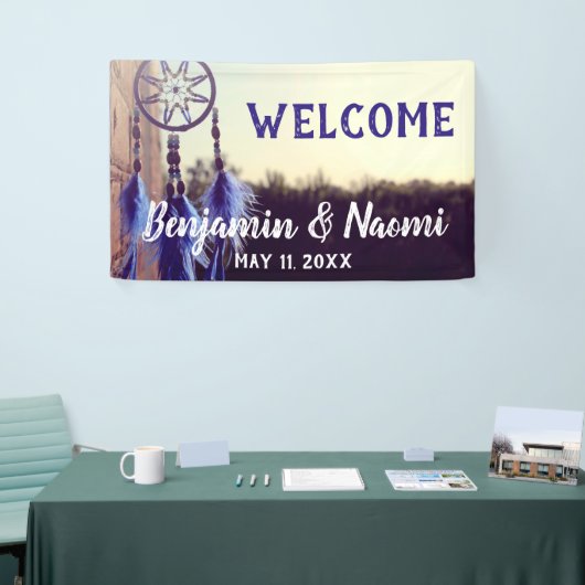 Bohemian Drocatcher Wedding Welcome Banner (Beurs)