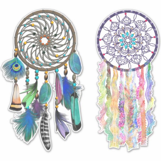 Bohemian Drocatchers | Wit of helder Sticker (Voorkant)