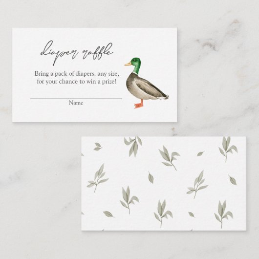 Bohemian Duck Raffle baby shower Invoegen Informatiekaartje (Voorkant / Achterkant)