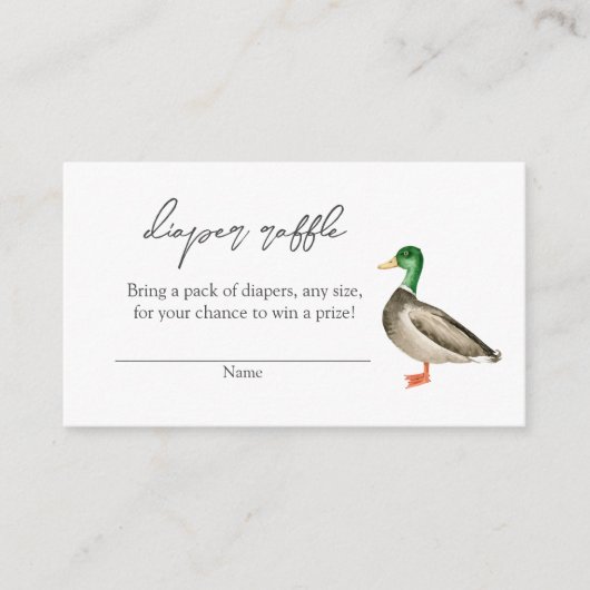 Bohemian Duck Raffle baby shower Invoegen Informatiekaartje (Voorkant)
