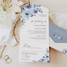 Bohemian Dusty Blue Floral Wedding